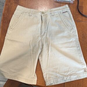 Quiksilver Men's Beige Flat Front Shorts